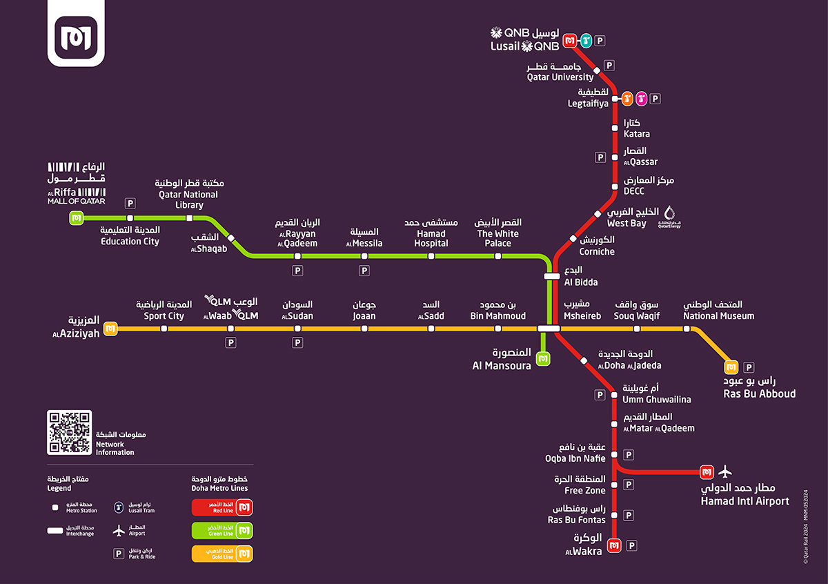 Doha Metro Map Nov 2025