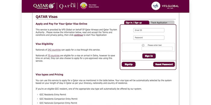 how can i apply for qatar visit visa online