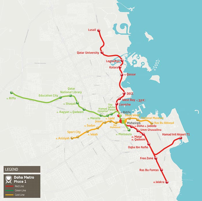 Doha Metro Map Geographic