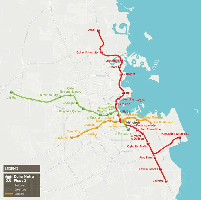 Doha Metro Map, Stations, Timings, Tickets (Oct 2023) Doha Metro Map Geographic