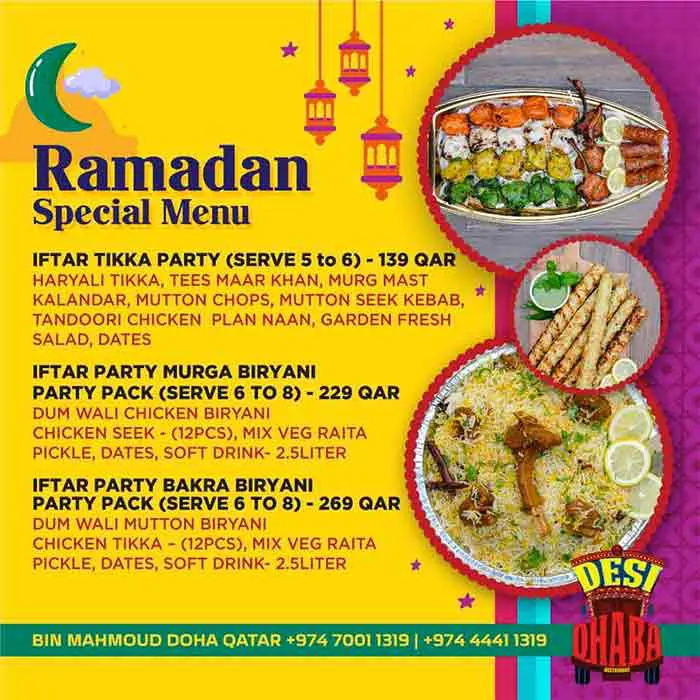 Desi Dhaba Restaurant Ramadan 2021 Iftar Deal