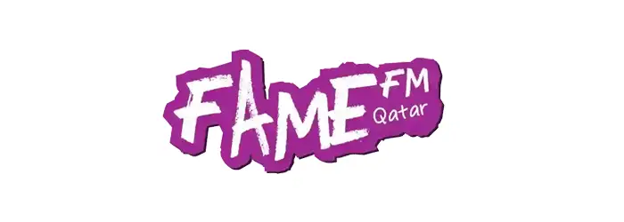 List of FM Radio Stations in Qatar (2023) Fame FM Qatar Logo
