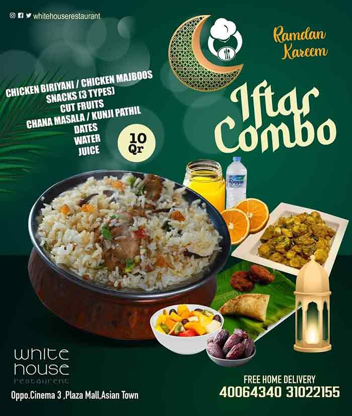 80+ Best Iftar Deals in Doha You Should Try (Ramadan 2021) White House Restarant Ramadan 2021 Iftar Deal