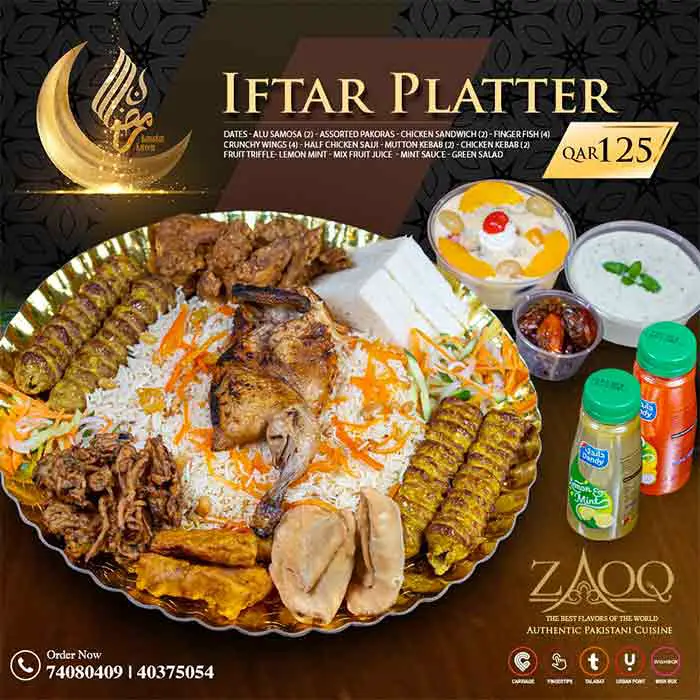 Zaoq Restaurant Ramadan 2021 Iftar Deal