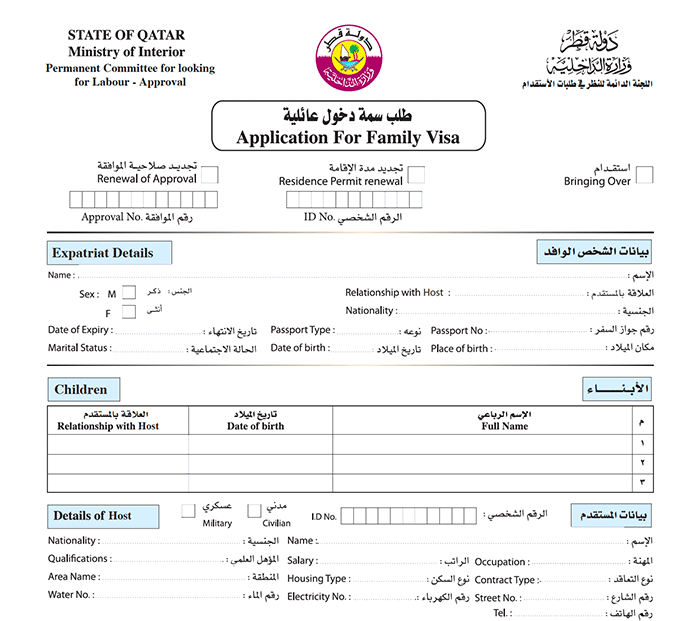 Application For Family Visa Qatar