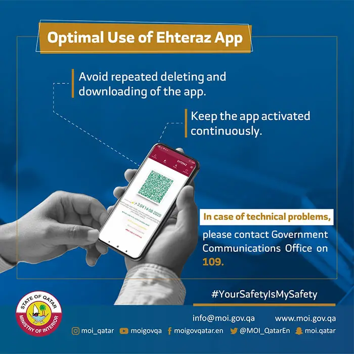Optimal Use of Ehteraz App