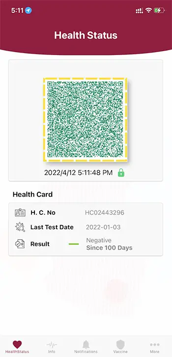 Vaccinated Outside Qatar: How To Get Ehteraz Gold Frame? Ehteraz Gold Frame Sample Screen