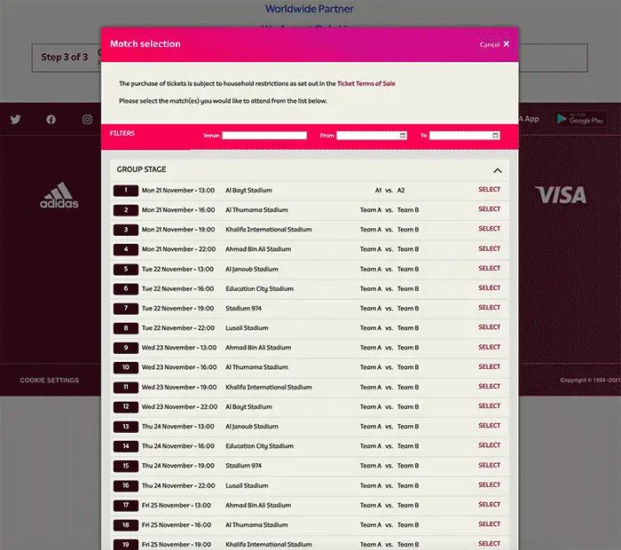 How To Apply Qatar World Cup Ticket Online Step 2