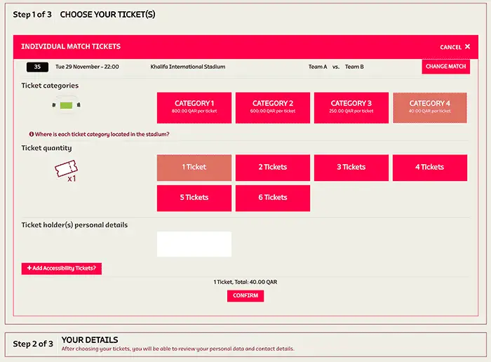 How To Apply Qatar World Cup Ticket Online Step 3