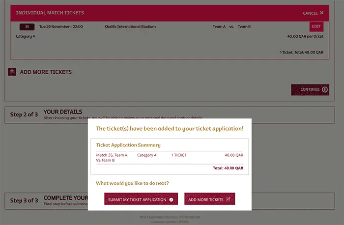 How To Apply Qatar World Cup Ticket Online Step 4