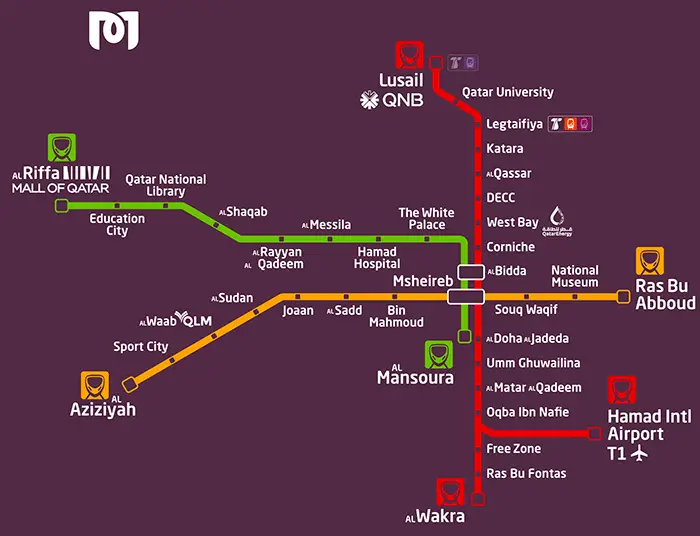 Doha Metro Map May 2022