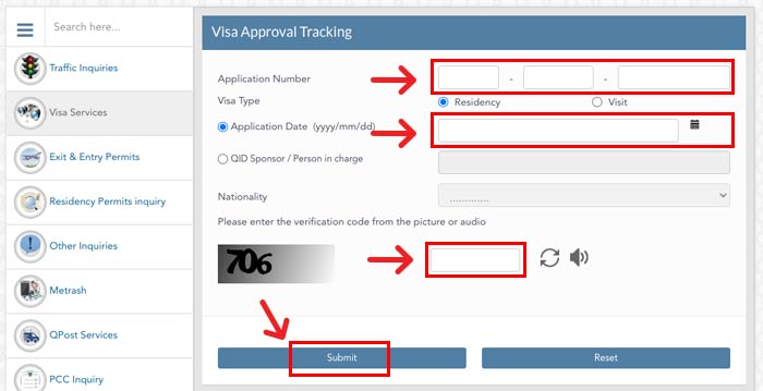 Check Qatar Resident Visa Application Status