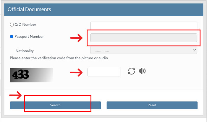 MOI Qatar ID Check By Passport Number