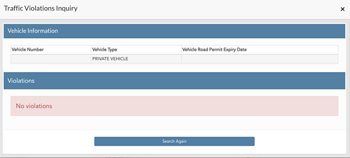 Traffic Violations and Istimara Validity