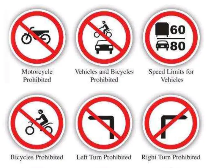Qatar Traffic Signs And Their Meanings In English (2023) Qatar Traffic Prohibition Signs 3