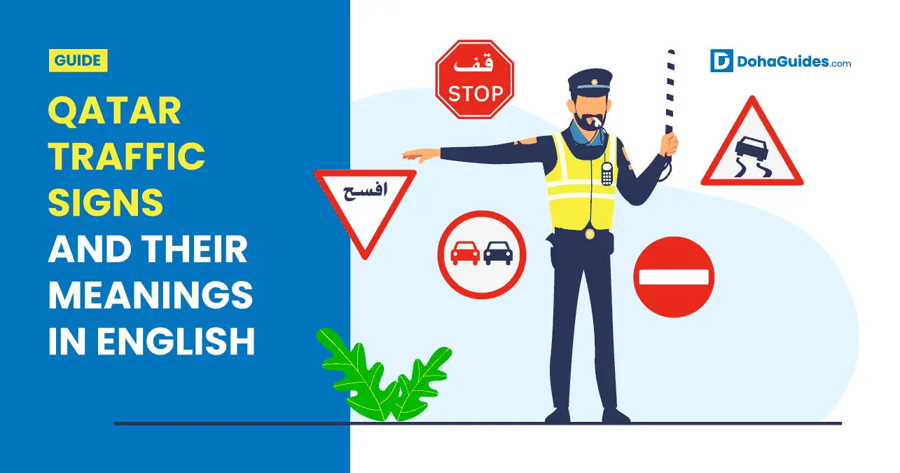 Qatar Traffic Signs and Their Meanings in English