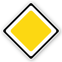 Road With Give Way Sign