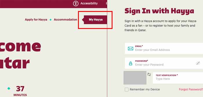 Hayya Portal Sign In