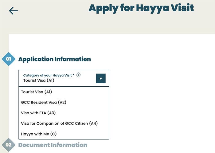 Select Hayya Application Category