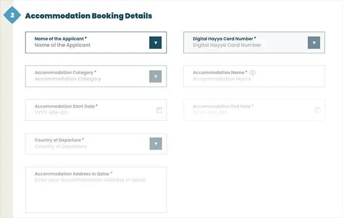 Accommodation Booking Details