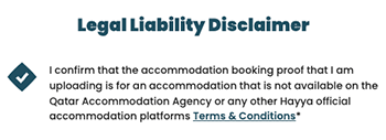 How To Validate Hayya Card Pending Accommodation (2024) Legal Liability Disclaimer