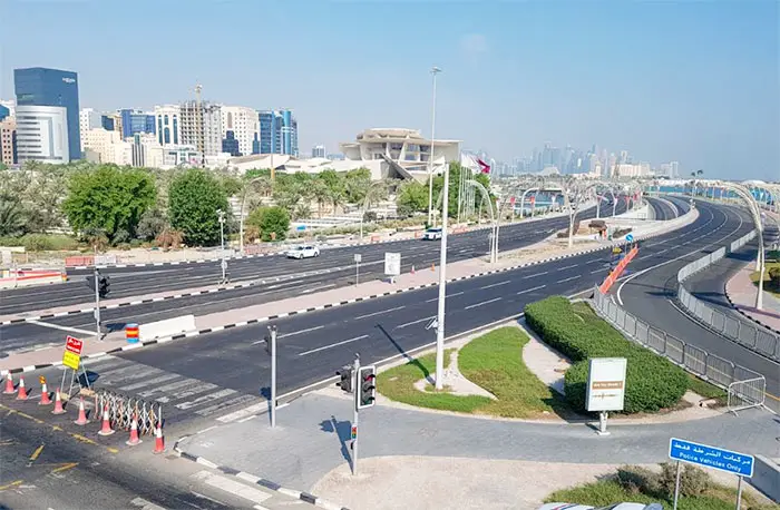 Doha Corniche Road Closed