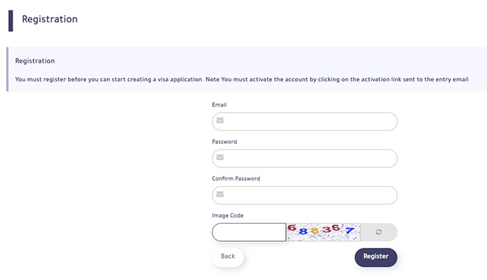 Saudi Visa Platform User Registration Page