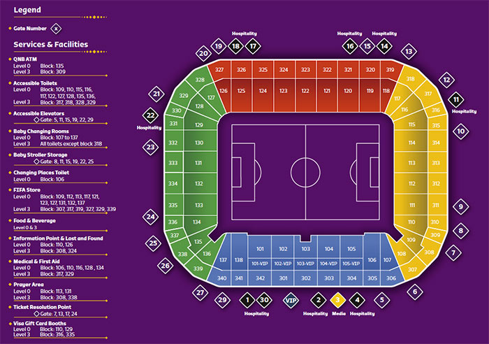 Al Rayyan Stadium Seating Map