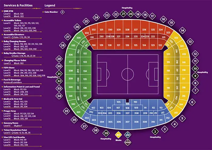 Education City Stadium Seating Map