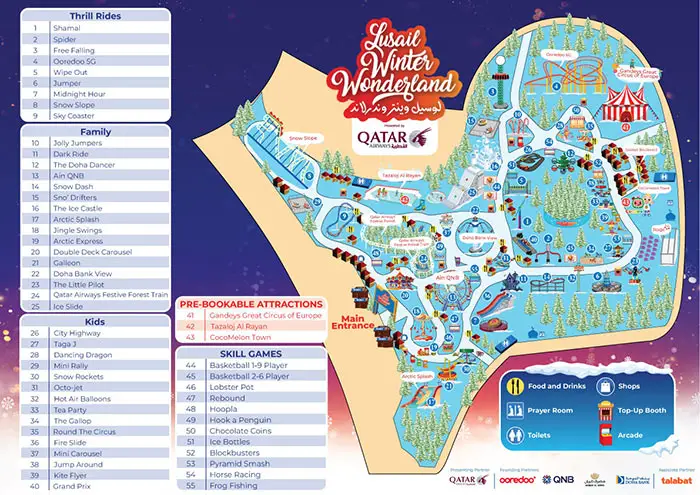Lusail Winter Wonderland: Location, Timing & Tickets (2023) Lusail Winter Wonderland Map