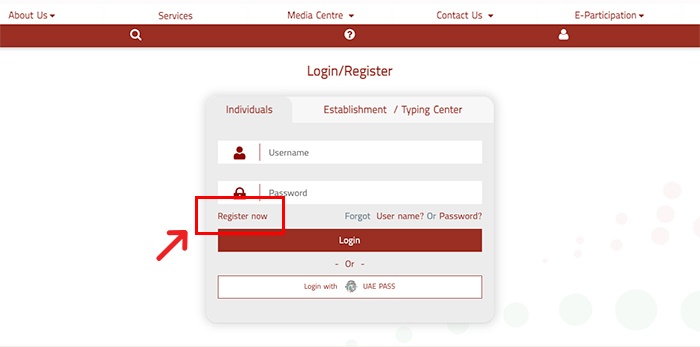 Dubai Visa User Registration Link