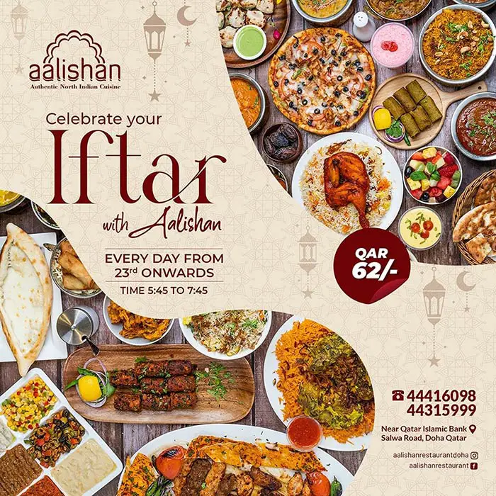 Iftar Buffet in Qatar Under QR 100 (Ramadan 2023) Aalishan Iftar Buffet 2023.