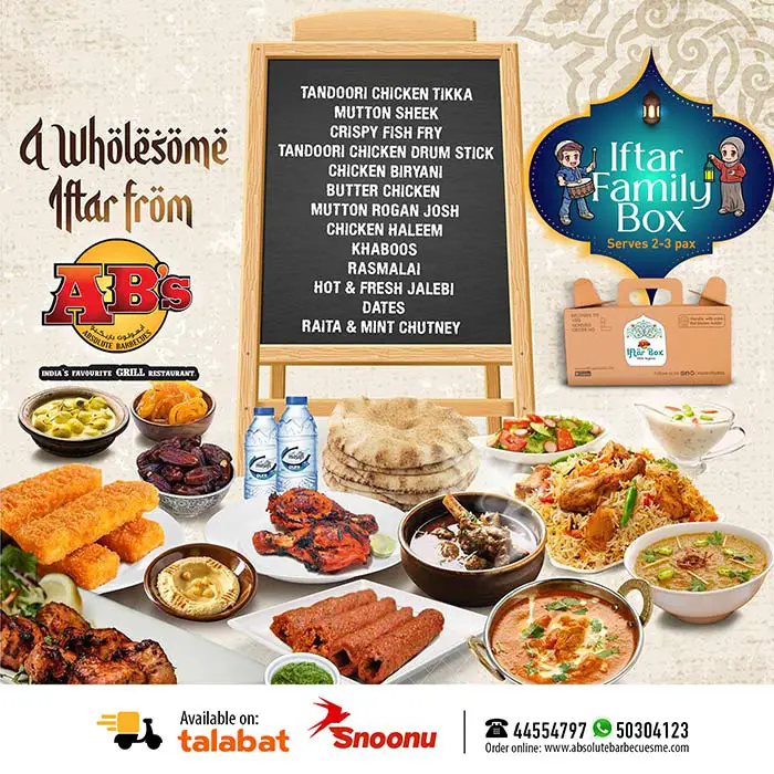 Best Iftar Deals in Doha: Iftar Box Kits Under QR 40 Absolute Barbecues Iftar Family Box 2023