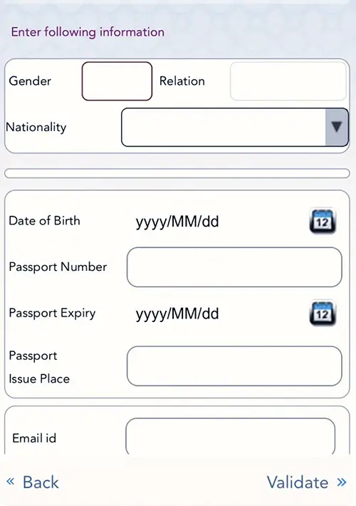 Qatar Family Visit Visa Requirements & How To Apply (2023) Family Visit Visa Application Page on Metrash
