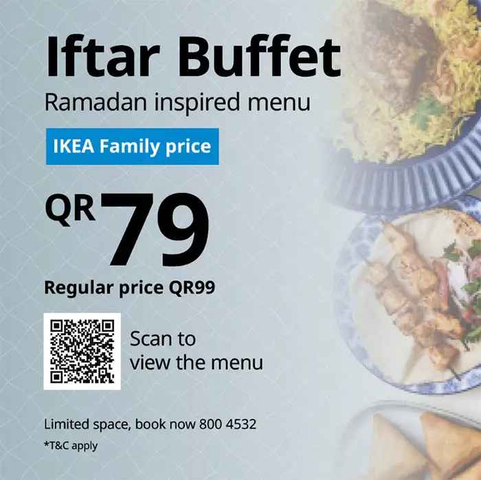 Iftar Buffet in Qatar Under QR 100 (Ramadan 2023) IKEA Qatar Iftar Buffet