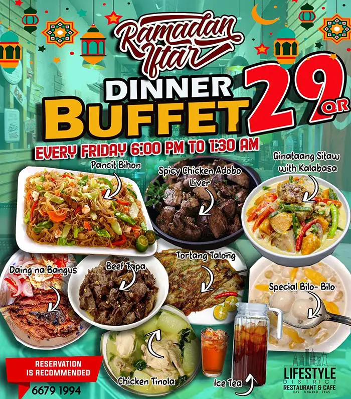 Iftar Buffet in Qatar Under QR 100 (Ramadan 2023) Lifestyle District Iftar Buffet 2023