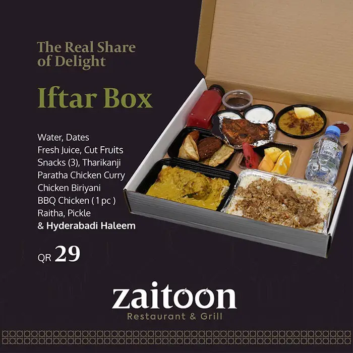Zaitoon Restaurant & Grills Iftar Box 2023