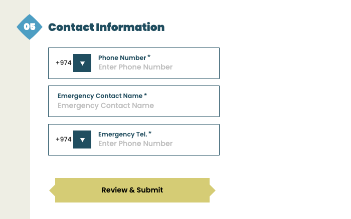 Contact details on Hayya portal