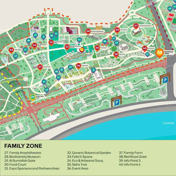 Map of the Family Zone of Expo 2023 