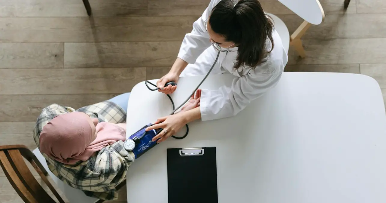 Doctor checking a patient